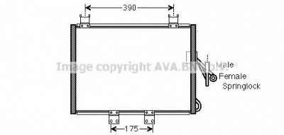 AVA QUALITY COOLING jea5048 -  Конденсатор, кондиционер